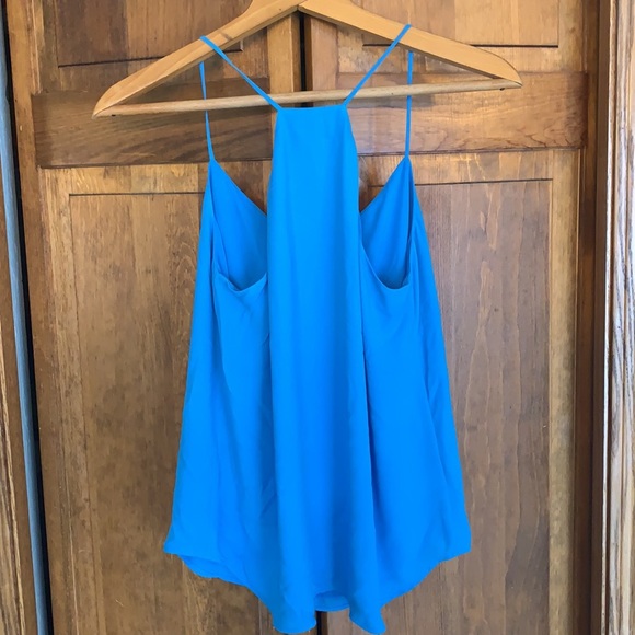 Loft spaghetti strap top.  Blue in color.  XS 100%polyester - Picture 3 of 3